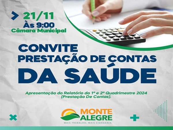 CONVITE PRESTAÇÃO DE CONTAS DA SAÚDE